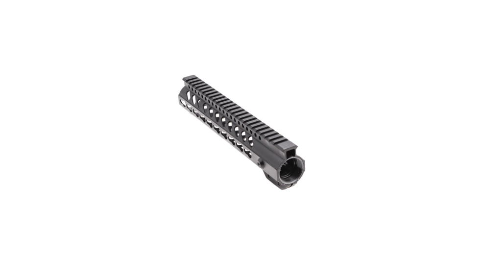 Tiger Rock AR-15 10&quot; Super Slim Light Keymod Free Float Handguard w/Steel Barrel Nut &amp; Top Rail, Black, FSM10