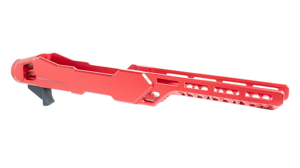 Timber Creek Outdoors Enforcer Rifle Chassis Red Aluminum Fits Ruger 10/22 Compatible w/ MSR Buffer Tubes, ERC1022R