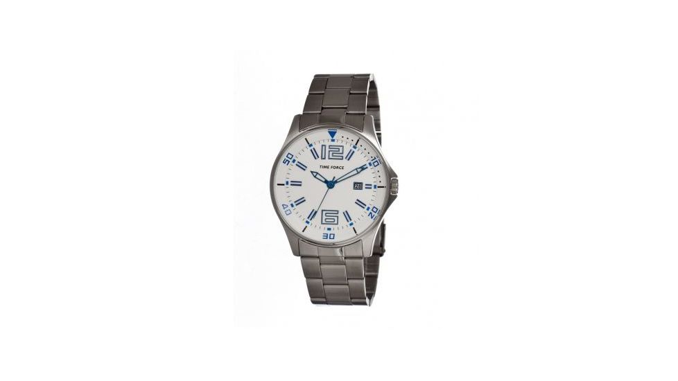 Timeforce Contador Mens Watch, White Dial, 42mm Case Diameter TMFTF2002