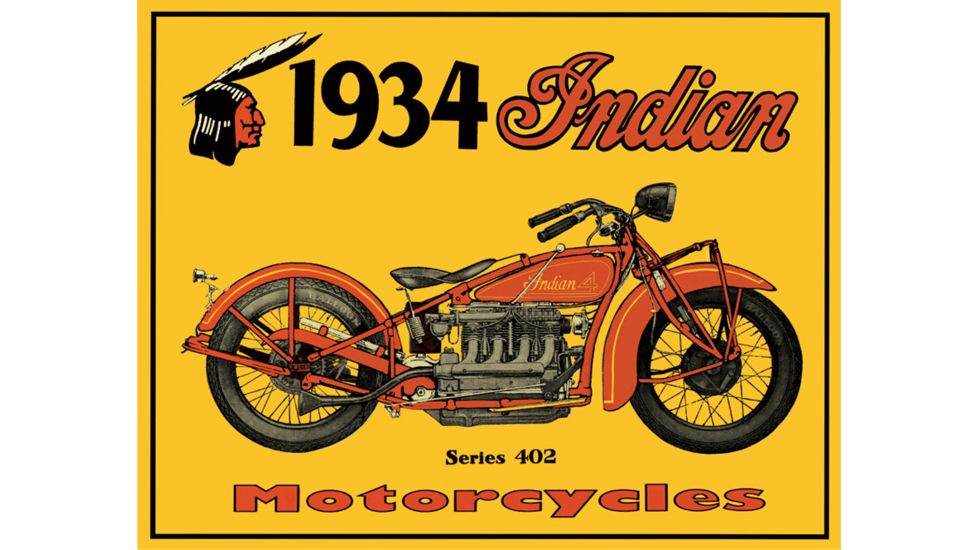 Tin Signs 1934 Indian Motorcycle Tin Sign TSN0037
