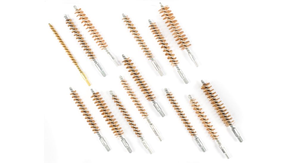 Tipton 14 Piece Bristle Rifle Bore Brush Set, Bronze - 168577 