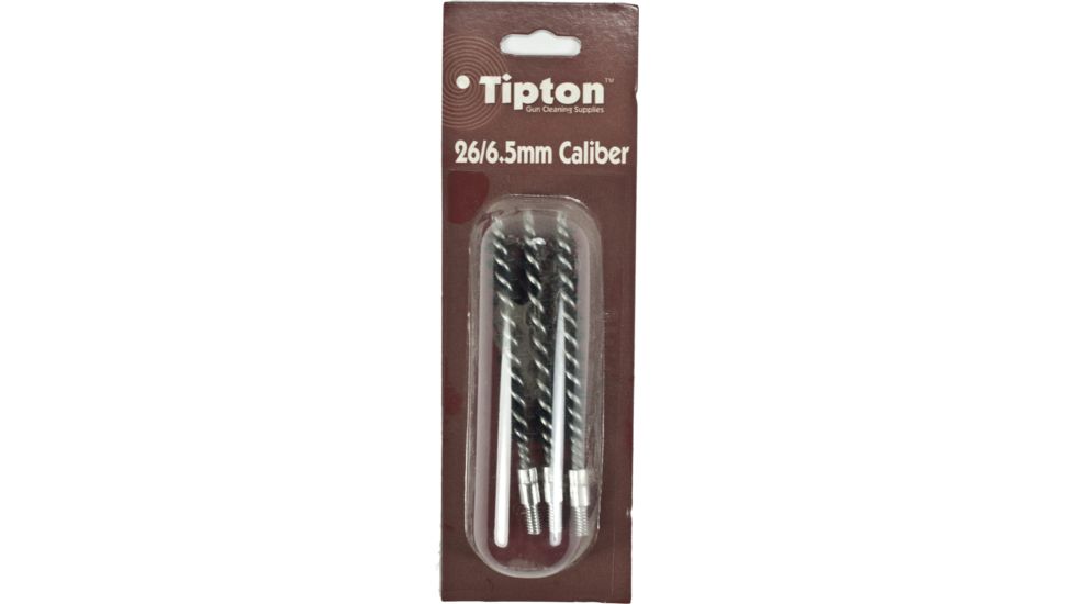 Tipton 6.5mm Caliber Rifle Nylon Bristle Bore Brush, Shelf Pack of 3