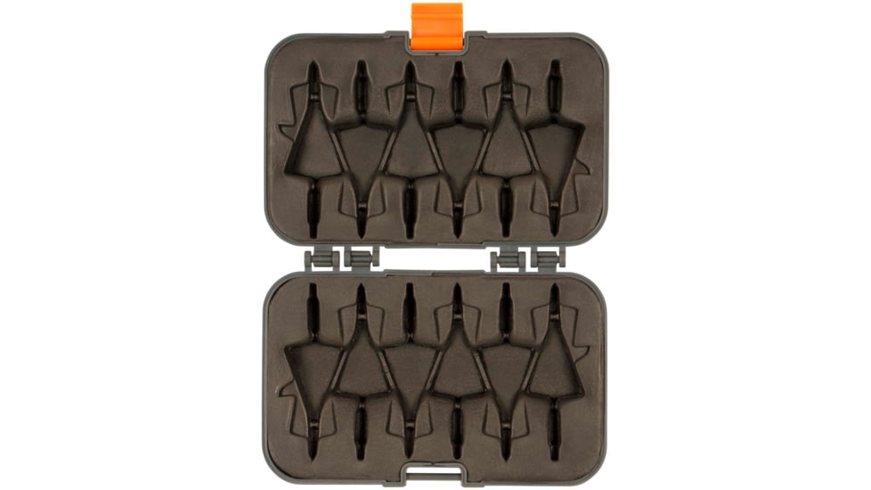Titan Broadhead Box and Caddy, Gray/Orange, 5.5 in x 3.75 in, 7009