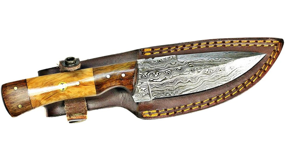 Titan Damascus Steel Fixed Knife 8.6in, TD-087