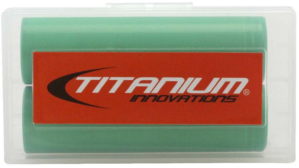 Titanium Innovations Battery Case, 2 x 18650/ 4 x CR123A Battery Capacity, Clear, TITANIUM-CASE-18650-CR123A