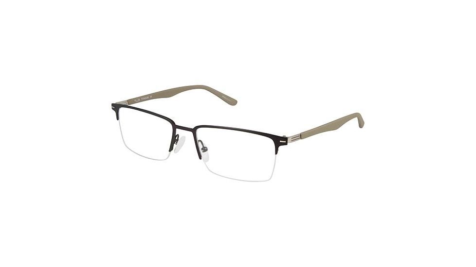 TLG NU018 Single Vision Prescription Eyeglasses - Frame Mt Blk / Grey, Size 54/18mm LYNU01801