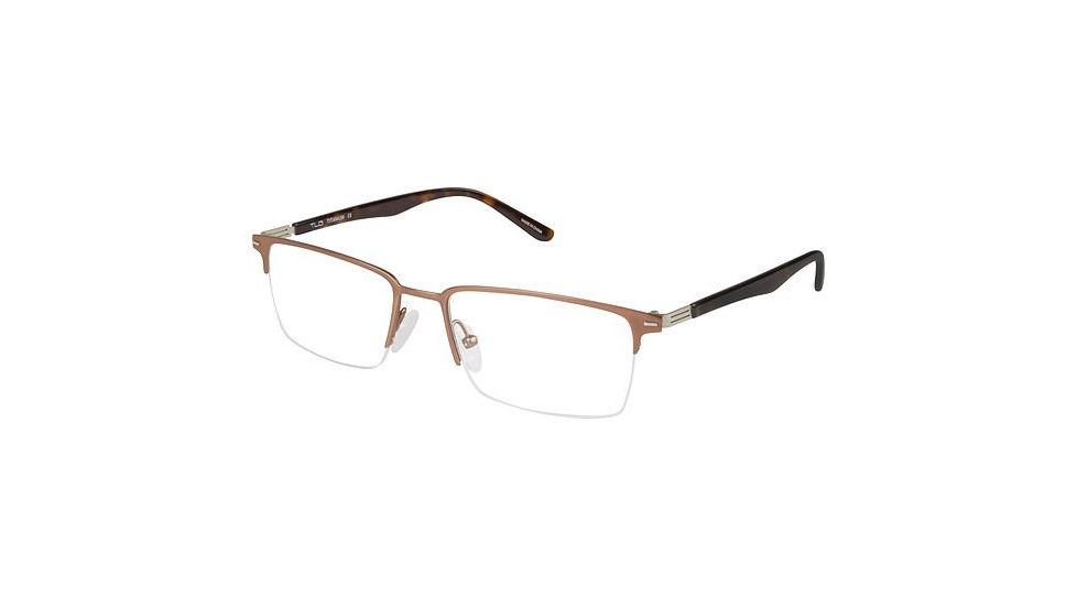 TLG NU018 Single Vision Prescription Eyeglasses - Frame Mt Brn/Tortoise, Size 54/18mm LYNU01803