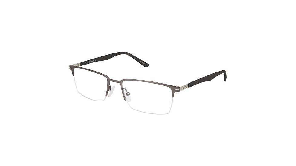 TLG NU018 Single Vision Prescription Eyeglasses - Frame Mt Gnmetal /Blk, Size 54/18mm LYNU01802