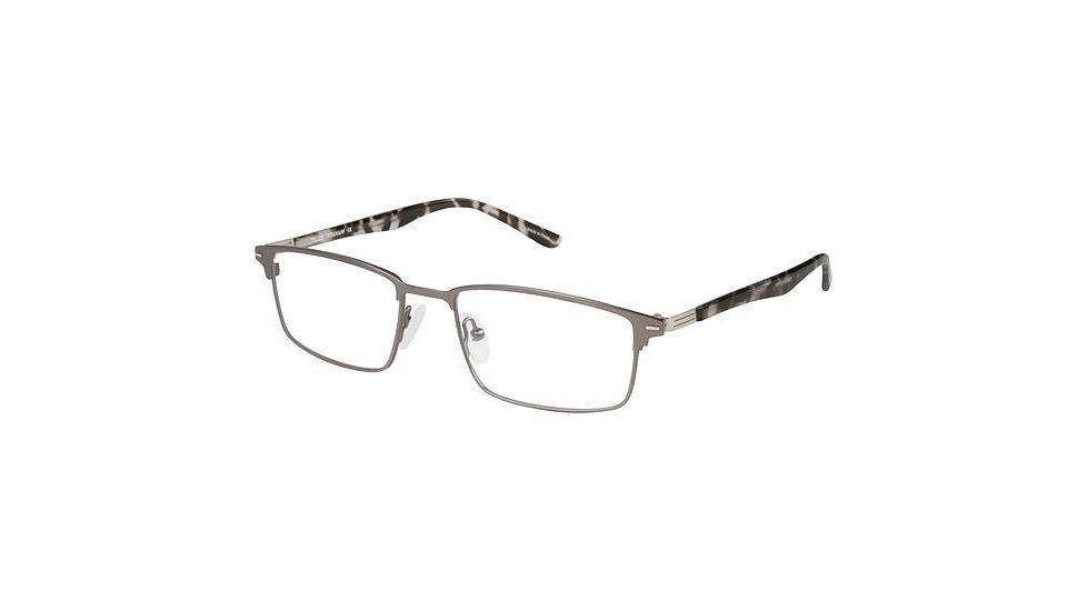 TLG NU019 Bifocal Prescription Eyeglasses - Frame Mt Gun/Gry Tort, Size 53/18mm LYNU01901