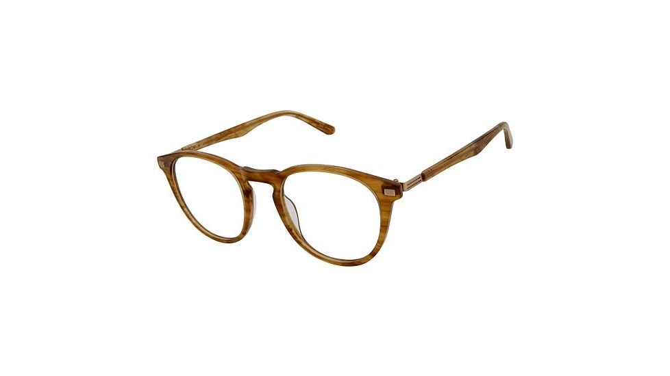 TLG NU026 Eyeglass Frames - Frame BROWN HORN, Size 47/20mm LYNU02602