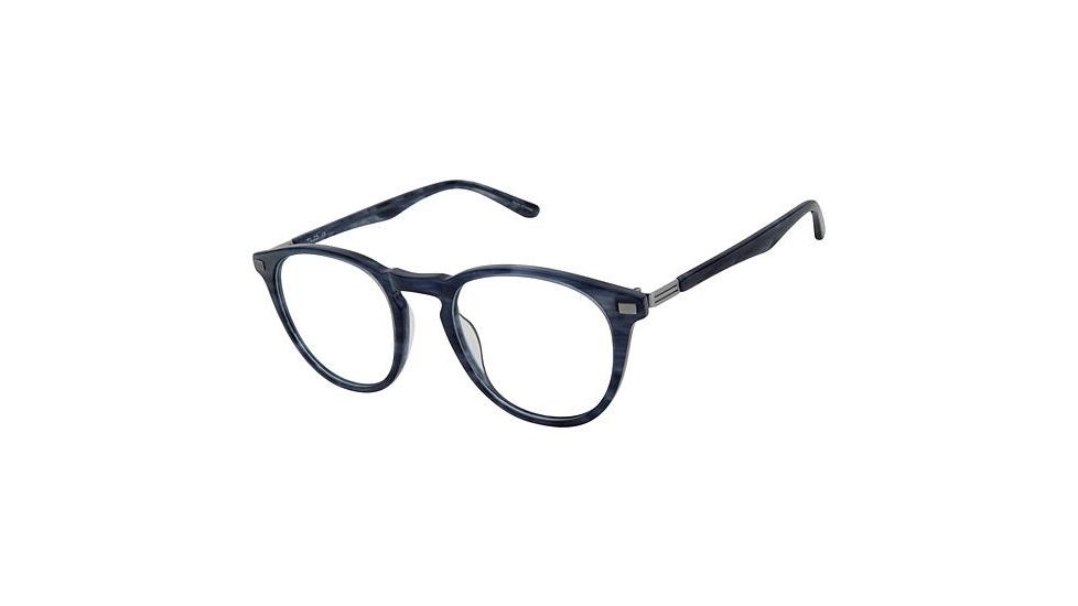 TLG NU026 Eyeglass Frames - Frame NAVY HORN, Size 47/20mm LYNU02603