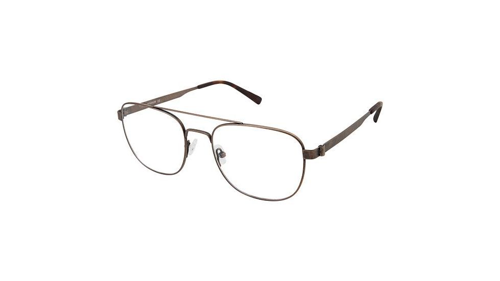 TLG NU035 Bifocal Prescription Eyeglasses - Frame BROWN, Size 56/20mm LYNU03502