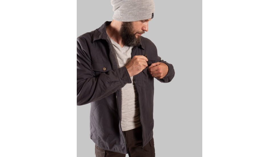 TOBE Outerwear Padre Overshirt - Mens, Gray, S, 310722-501-003