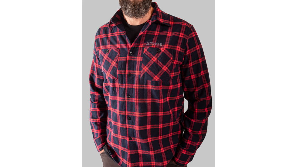 TOBE Outerwear Sonora Shirt - Mens, Red/Navy, M, 310922-501-004