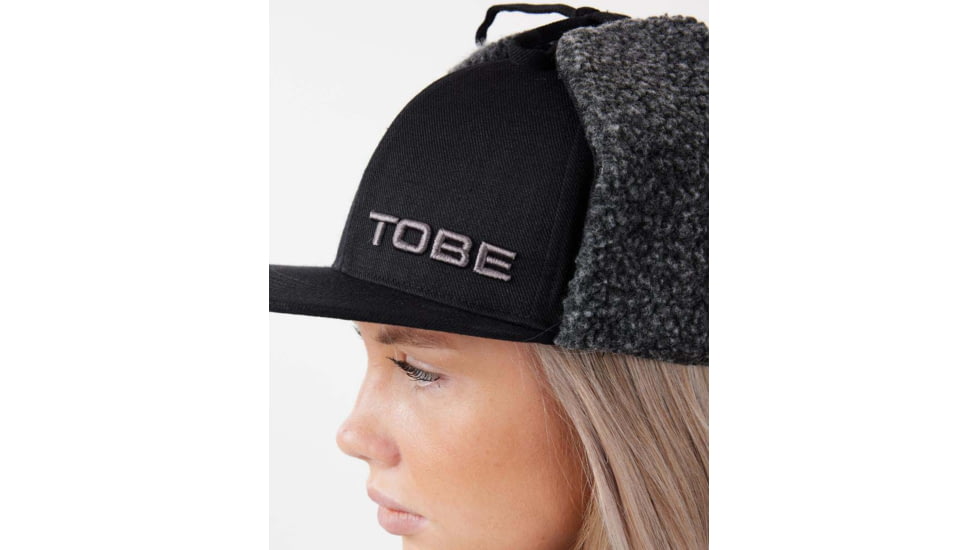 TOBE Outerwear Spica Ear-flap Cap, Black, One Size, 250223-001-111