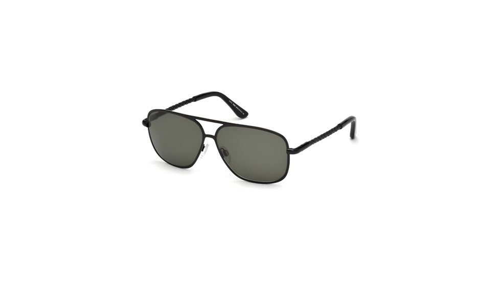 Tod's TO0098 Sunglasses - Matte Black Frame Color, Green Lens Color
