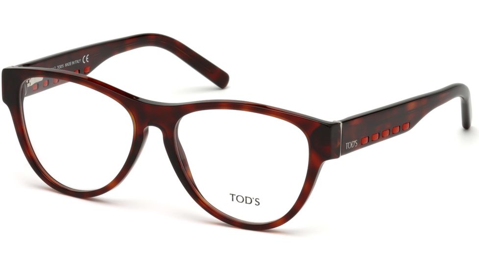Tod's TO5180 Bifocal Prescription Eyeglasses, 53mm, Red Havana, TO518053054-BI