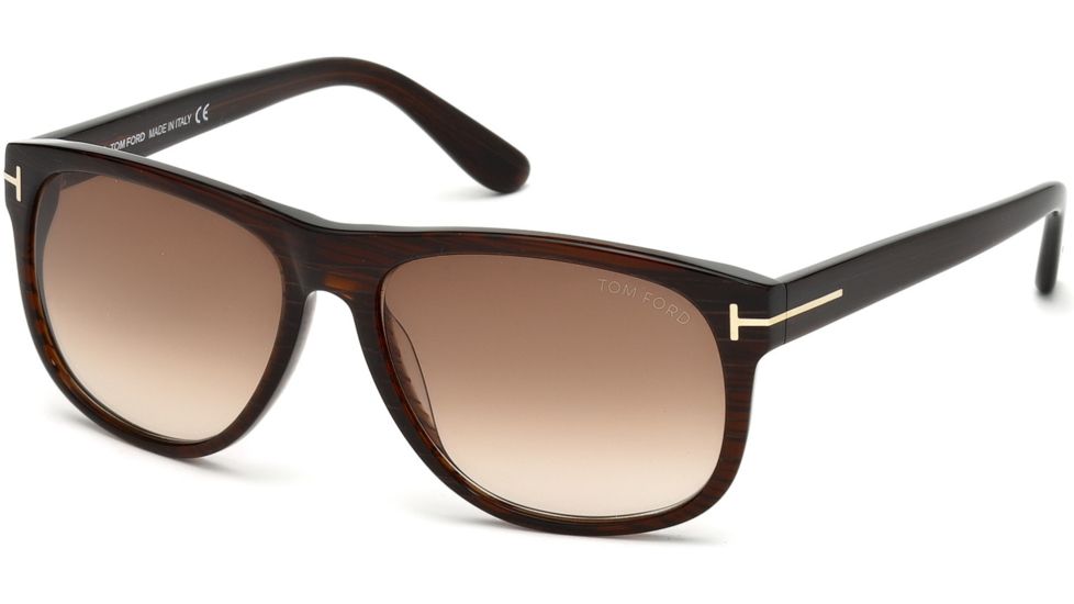 Tom Ford FT0236 Sunglasses - Dark Brown Frame Color, Gradient Green Lens Color