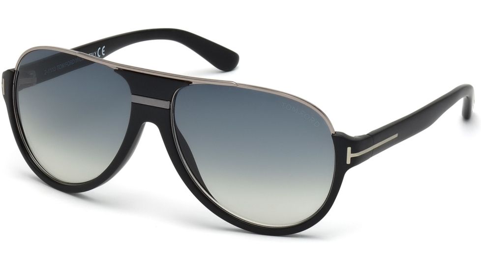 Tom Ford FT0334 Sunglasses - Matte Black Frame Color, Gradient Blue Lens Color