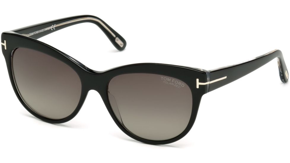 Tom Ford FT0430 Sunglasses - Black Frame Color, Smoke Polarized Lens Color