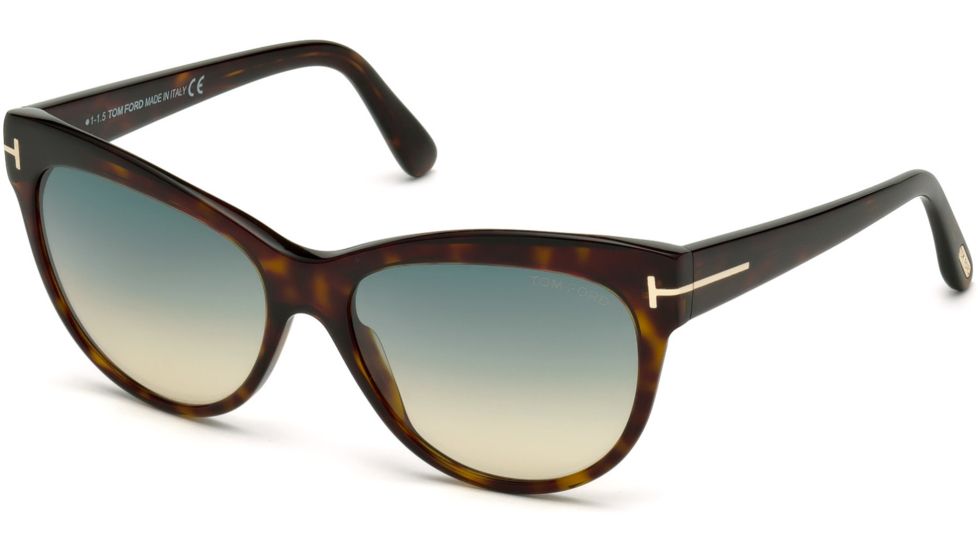 Tom Ford FT0430 Sunglasses - Dark Havana Frame Color, Gradient Green Lens Color