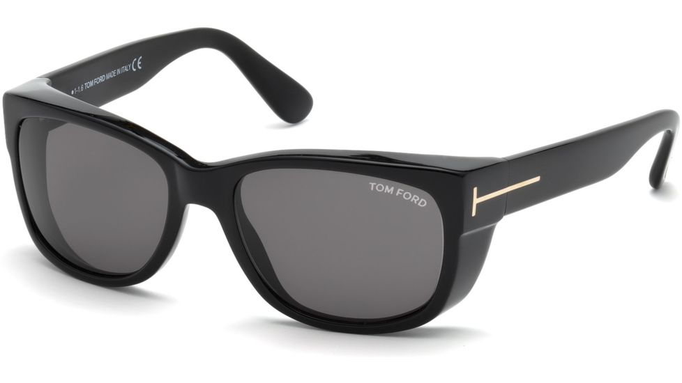 Tom Ford FT0441 Sunglasses - Shiny Black Frame Color, Smoke Lens Color