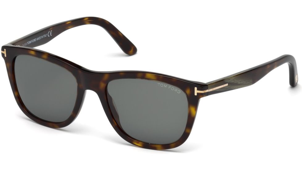 Tom Ford FT0500 Sunglasses - Dark Havana Frame Color, Green Lens Color