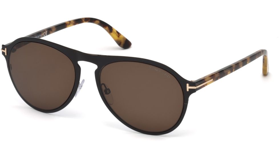 Tom Ford FT0525 Sunglasses - Shiny Black Frame Color, Brown Lens Color