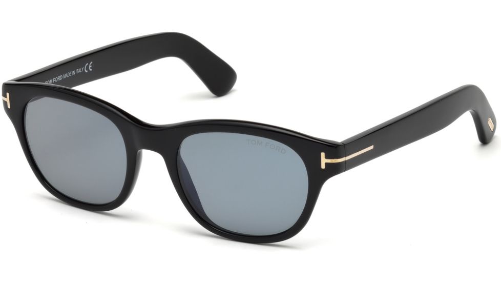 Tom Ford FT0530 Sunglasses - Shiny Black Frame Color, Blue Lens Color