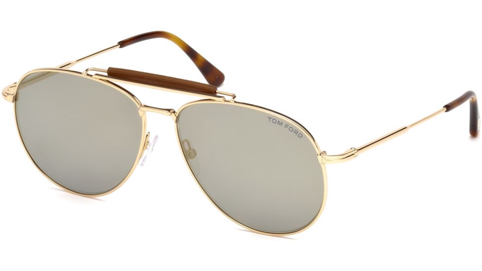 Tom Ford FT0536 Sunglasses - Shiny Rose Gold Frame Color, Smoke Mirror Lens Color