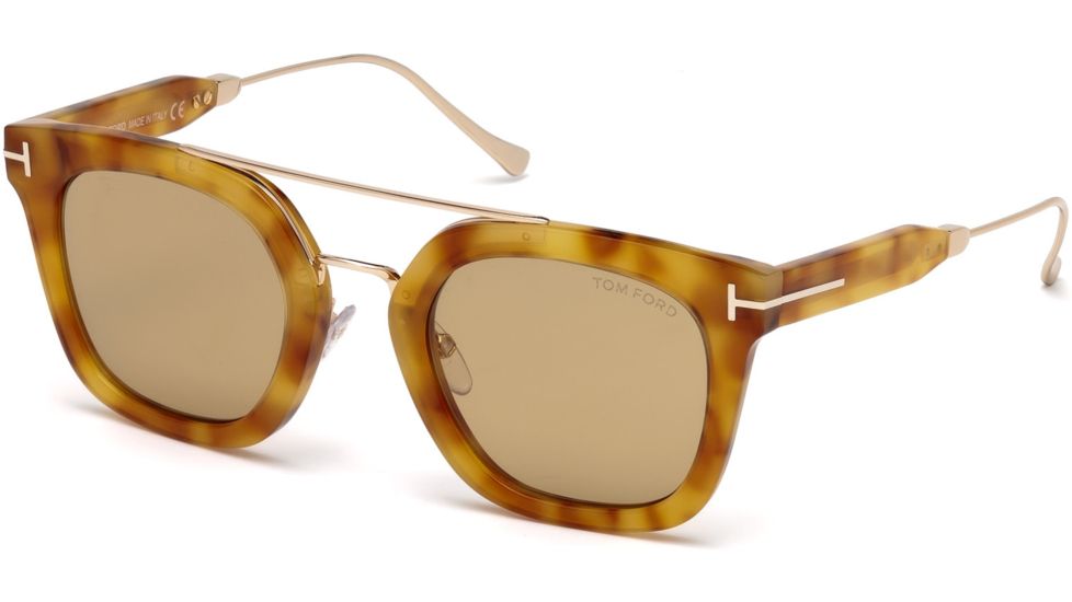 Tom Ford FT0541 Sunglasses - Blonde Havana Frame Color, Brown Lens Color