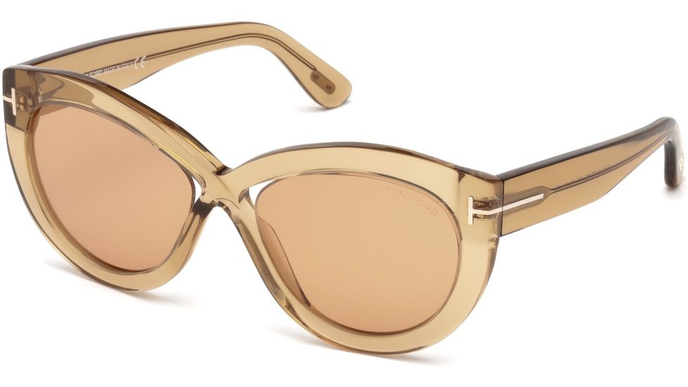Tom Ford FT0577 Sunglasses - Shiny Light Brown Frame Color, Brown Lens Color