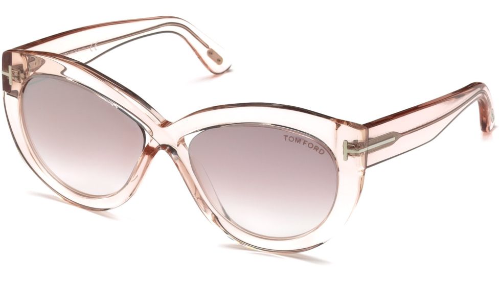 Tom Ford FT0577 Sunglasses - Shiny Pink Frame Color, Gradient Or Mirror Violet Lens Color