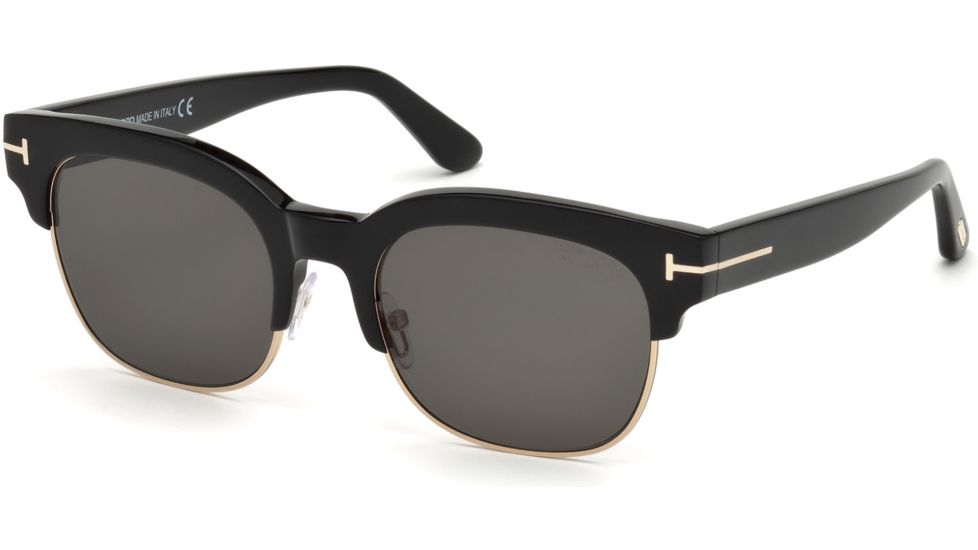 Tom Ford FT0597 Sunglasses - Shiny Black Frame Color, Smoke Polarized Lens Color