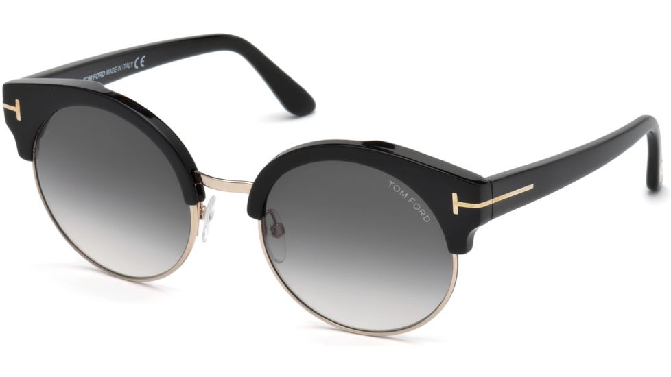 Tom Ford FT0608 Sunglasses - Shiny Black Frame Color, Gradient Smoke Lens Color