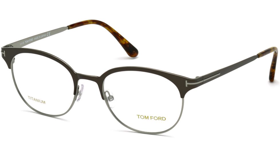 Tom Ford FT5382 Eyeglass Frames - Matte Gunmetal Frame Color, Matte Gunmetal Lens Color
