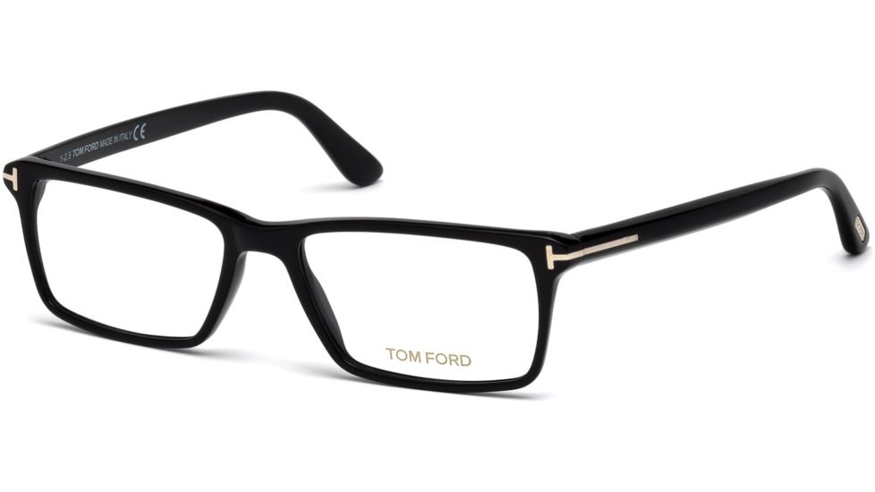 Tom Ford FT5408 Eyeglass Frames - Shiny Black Frame Color, Shiny Black Lens Color