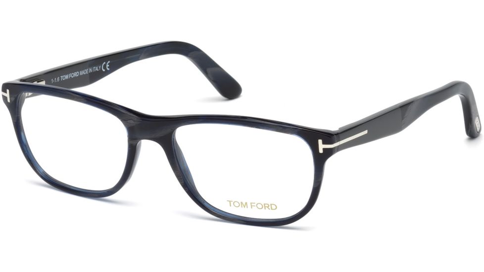 Tom Ford FT5430 Eyeglass Frames - Coloured Horn Frame Color