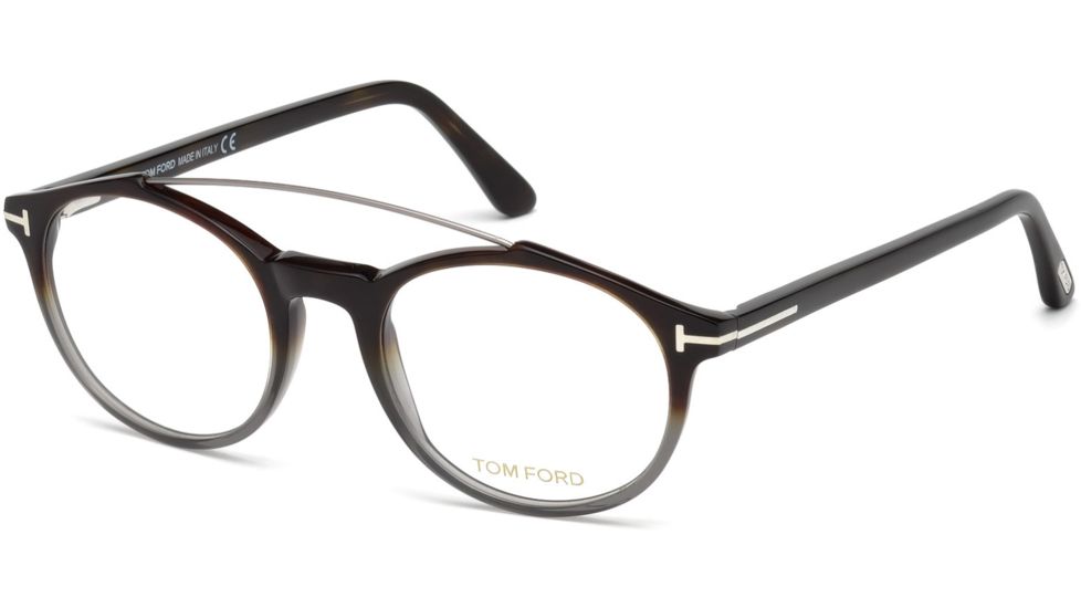 Tom Ford FT5455 Eyeglass Frames - Coloured Havana Frame Color, Coloured Havana Lens Color