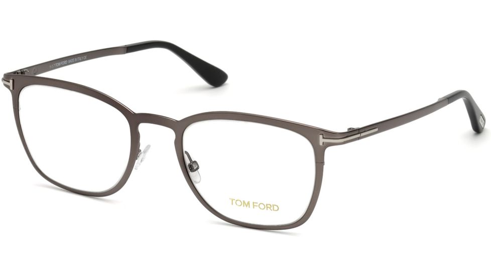 Tom Ford FT5464 Eyeglass Frames - Shiny Dark Ruthenium Frame Color