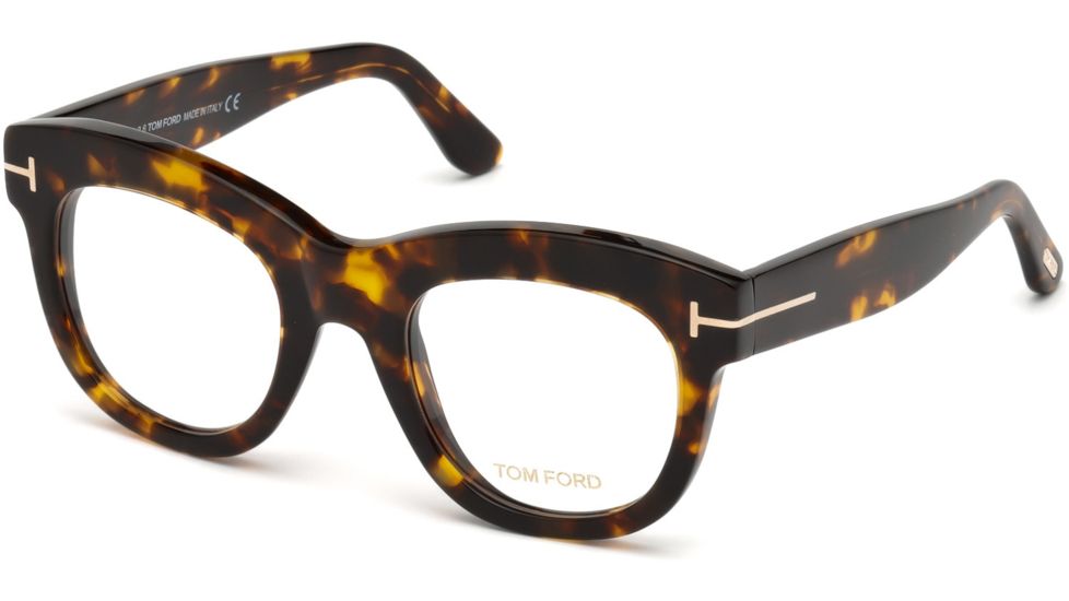 Tom Ford FT5493 Eyeglass Frames - Dark Havana Frame Color