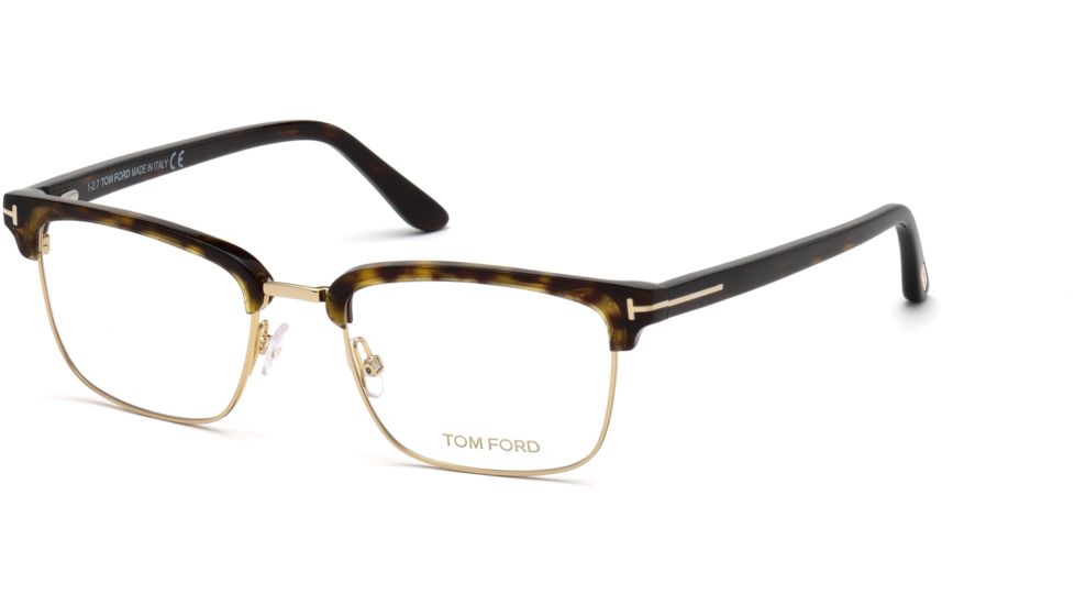 Tom Ford FT5504 Eyeglass Frames - Dark Havana Frame Color, Dark Havana Lens Color