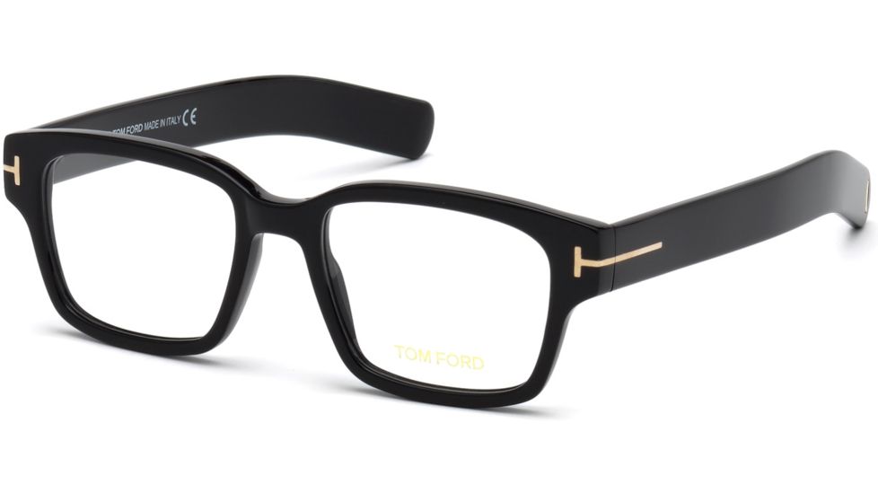 Tom Ford FT5527 Eyeglass Frames - Shiny Black Frame Color, Shiny Black Lens Color