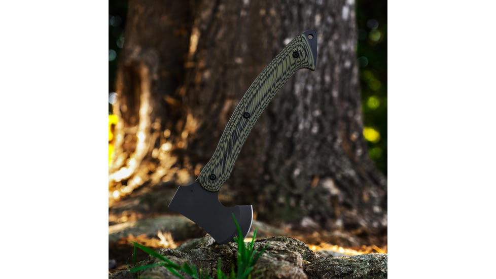Toor Knives Camp Axe, D2 Steel, G10 Handle, Ranger Green, Camp Axe-Ranger Green