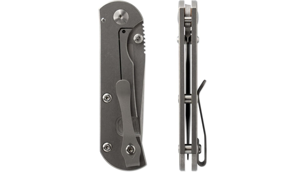 Toor Knives Chasm FL154T Folding Knife, 3.25in, Steel CPM 154, 6AL-4V Titanium, Stone, Chasm-FL154T-Stone