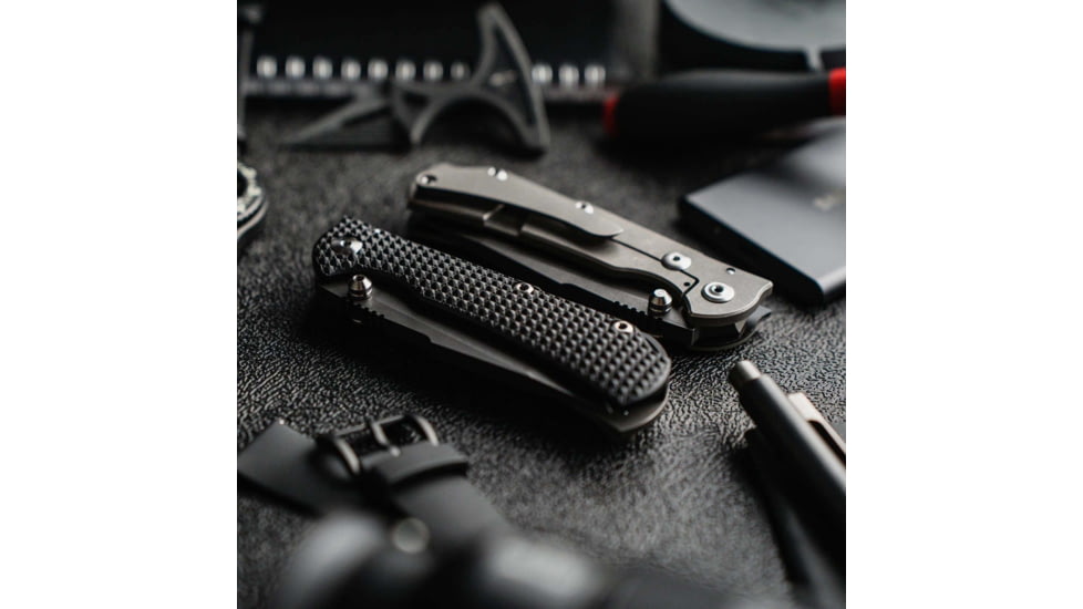Toor Knives Chasm XLT Folding Blade Knife, 3.25in, CPM 154, 6AL-4V Titanium Handle, Carbon, Chasm-XLT-Carbon
