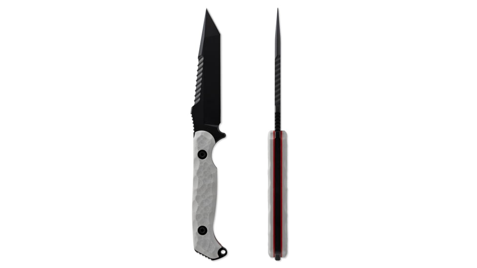 Toor Knives Darter T Fixed Knife, 4.25in, M4 Steel, G10 Handle, Disruptive Grey, Black Tru Hide, Darter T - Disruptive Grey