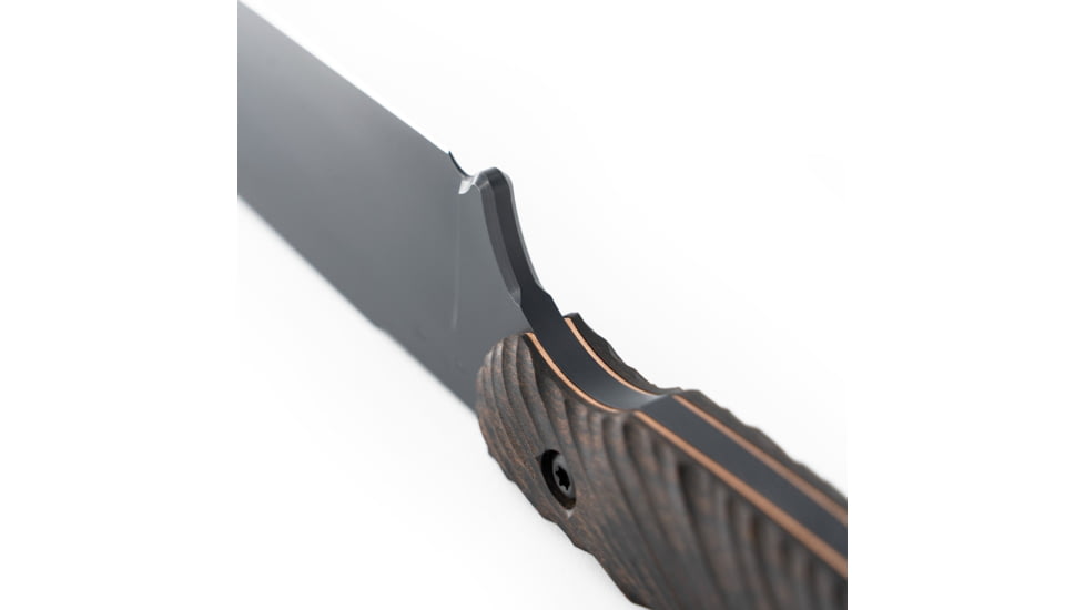Toor Knives Field 1.0 Fixed Blade Knife, 6in, CPM 154 Steel, Walnut Dynamic Fluting Handle, Battleship Grey, Field 1.0-Battleship Grey