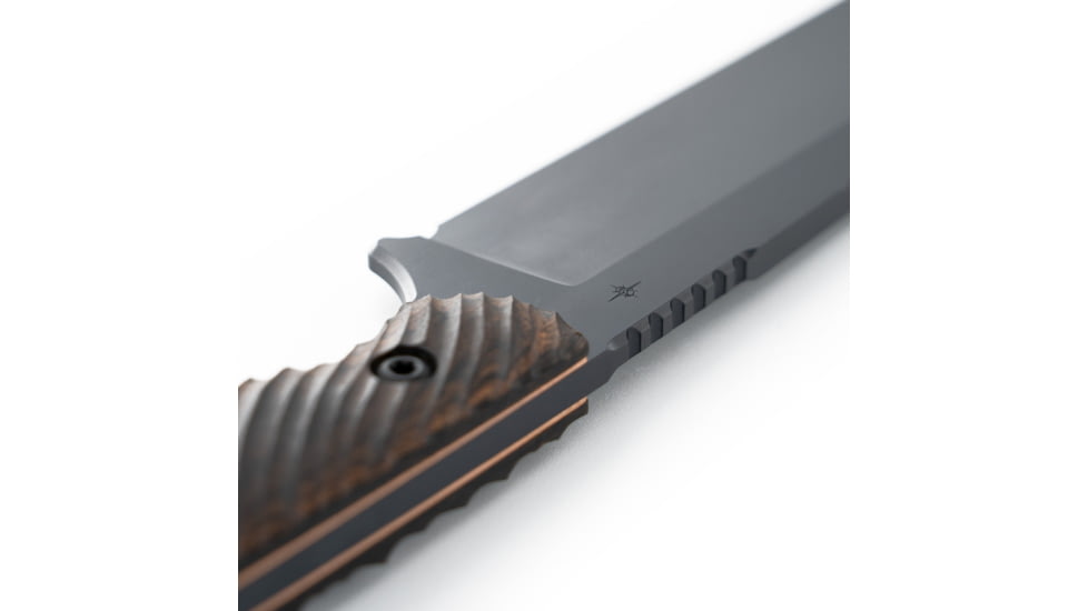 Toor Knives Field 1.0 Fixed Blade Knife, 6in, CPM 154 Steel, Walnut Dynamic Fluting Handle, Battleship Grey, Field 1.0-Battleship Grey