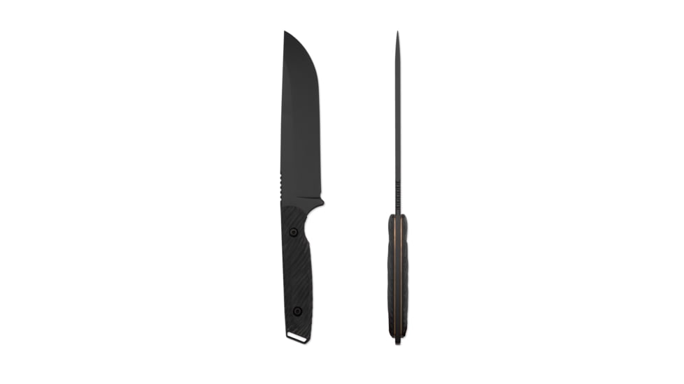 Toor Knives Field 1.0 Fixed Blade Knife, 6in, CPM 154, Walnut Dynamic Fluting Handle, Shadow Black, Field 1.0-Shadow Black